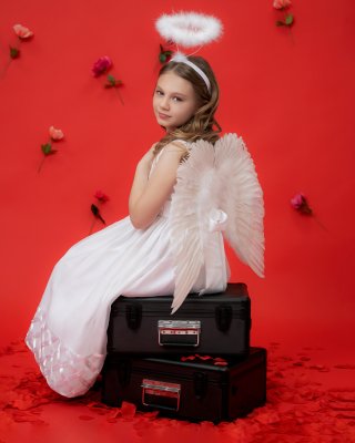 Sweet Valentines Day Child Portrait